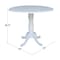 International Concepts Round 42, Round dual drop Leaf Pedestal Table, 35.5  inH, White, 42 W, 42 L, 35.5 in H, Wood, White K08-42DPT-6B - alternate 2